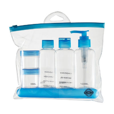 PP Plastic Travel Bottles Set for Personal Care Airplane Size Empty Jar Kit