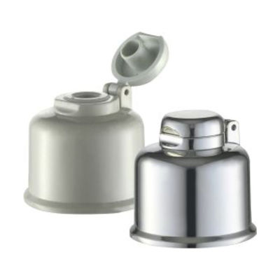 Provided Freely 24/410 UV Coating Gold/Silver Flip Cap Smooth Bottle Lid OEM/ODM